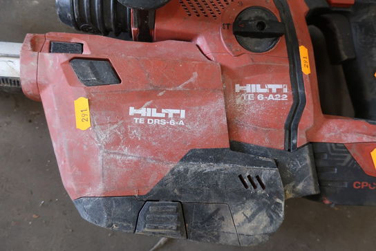 Akku borehammer HILTI TE 6-A22, støvsugermodul HILTI med 1 stk. batteri