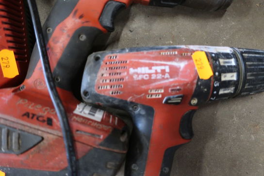 2 stk. akku bore/skruemaskiner HILTI SF 6H-A22, SFC 22-A