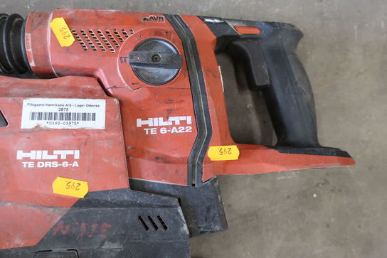 Akku borehammer HILTI TE 6-A22, støvsugermodul med 1 stk. batteri og lader