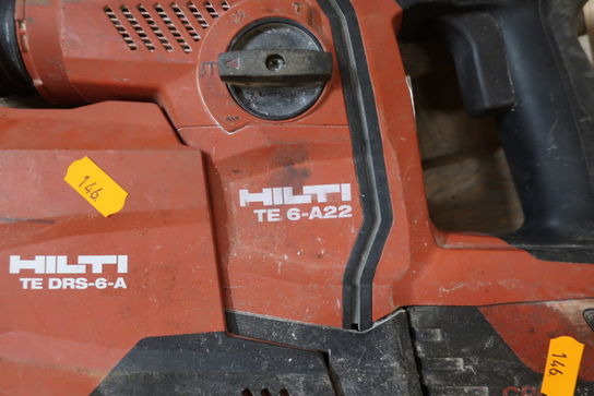 Akku borehammer HILTI TE 6-A22, støvsugermodul HILTI med 1 stk. batteri og lader