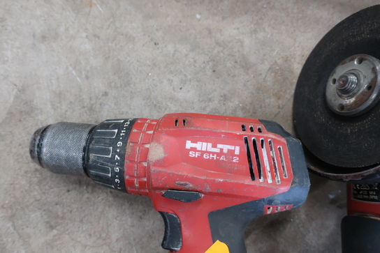 Akku bore/skruemaskine HILTI SF 6H-A22, akku vinkelsliber HILTI AG 125-A22