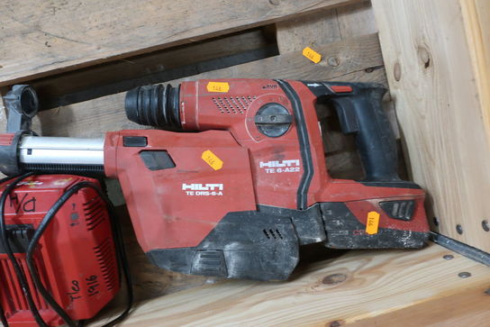 Akku borehammer HILTI TE 6-A22, støvsugermodul HILTI med 1 stk. batteri og lader