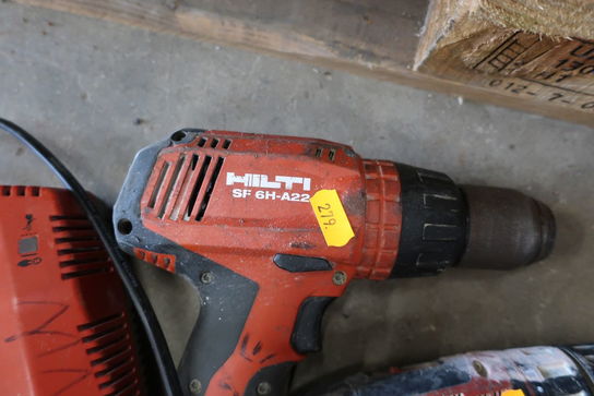 2 stk. akku bore/skruemaskiner HILTI SF 6H-A22, SFC 22-A