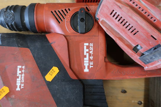 Akku borehammer HILTI TE 4-A22, støvsugermodul HILTI med 1 stk. batteri og lader