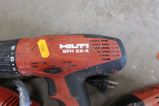 Akku slagnøgle HILTI SIW 6AT-A22, akku bore/skruemaskine HILTI SFH 22-A