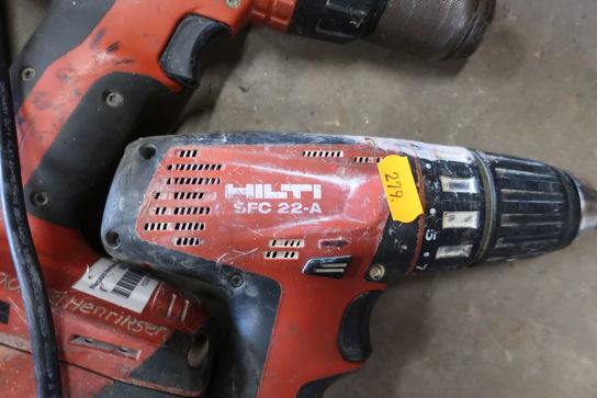 2 stk. akku bore/skruemaskiner HILTI SF 6H-A22, SFC 22-A