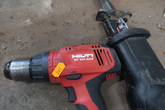 Akku bajonetsav HILTI WSR 22-A, akku bore/skruemaskine HILTI SF 6H-A22