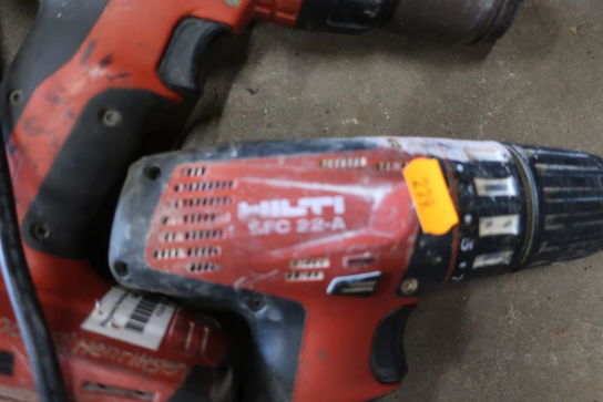 2 stk. akku bore/skruemaskiner HILTI SF 6H-A22, SFC 22-A