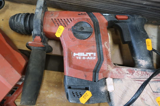 Akku borehammer HILTI TE 6-A22, støvsugermodul HILTI med 1 stk. batteri