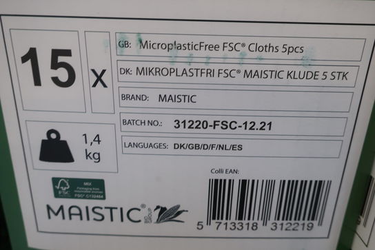 150 pakker Mikroplastfri FSC-karklude 5 stk m/print 31220-FSC-12-21