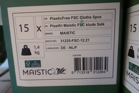 150 pakker Mikroplastfri FSC-karklude 5 stk m/print 31225-FSC-12-21