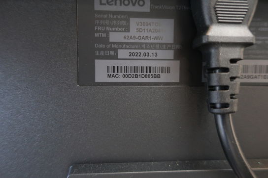 Computerskærm LENOVO THINKVISION T27hv-20