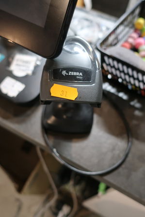 POS terminal, bonprinter, kasseskuffe og scanner