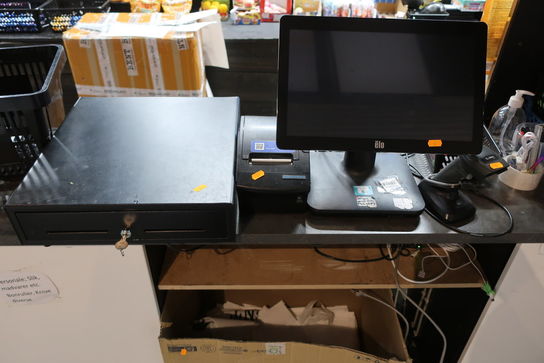 POS terminal, bonprinter, kasseskuffe og scanner