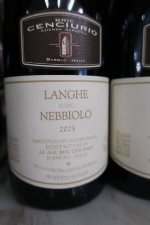 6 fl. rødvin, BRIC CENCIURIO LANGHE NEBBIOLO 2023