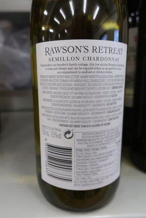 3 fl. alkoholfri rødvin, RAWSON'S RETREAT CABERNET SAUVIGNON