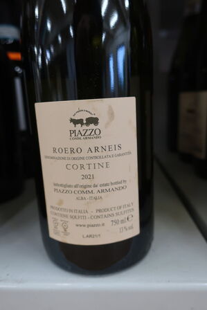 2 fl. hvidvin, PIAZZO CORTINE ROERO ARNEIS 2021