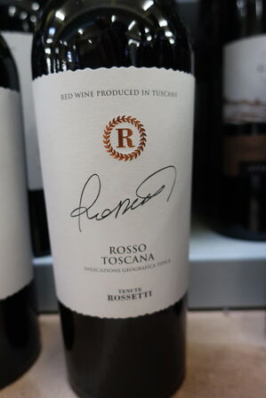 6 fl. rødvin, TENUTE ROSSETTI ROSSO DE TOSCANA 