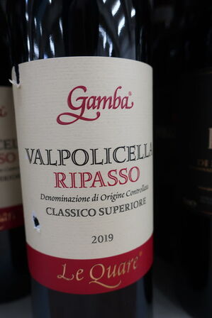 5 fl. rødvin, GAMBA RIPASSO CLASSICO SUPERORE 2019 LE QUARE