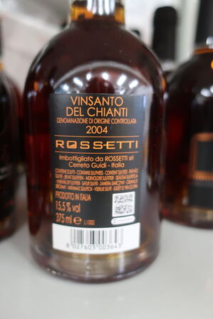 6 fl. rosevin, IL NOSTRO VINSANTO DEL CHIANTI ROSSETTI 2004