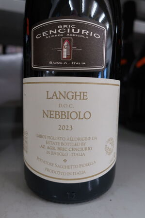 4 fl. rødvin, BRIC CENCIURIO LANGHE NEBBIOLO 2023