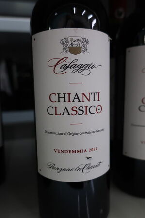 3 fl. rødvin, CAFAGGIO CHIANTI CLASSICO 2020