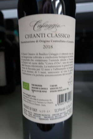 4 fl. rødvin, CAFAGGIO CHIANTI CLASSICO 2018