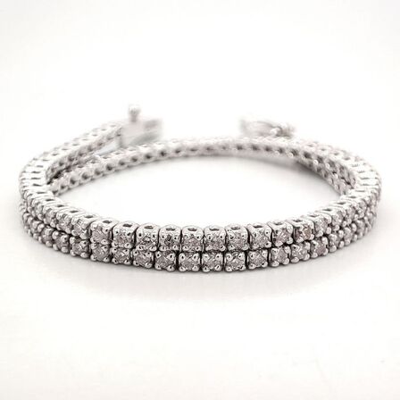 Tennisarmbånd med 1.20 Ct. Pink Diamanter  i 14 Karat Hvidguld - Vejl. pris 94.995,-