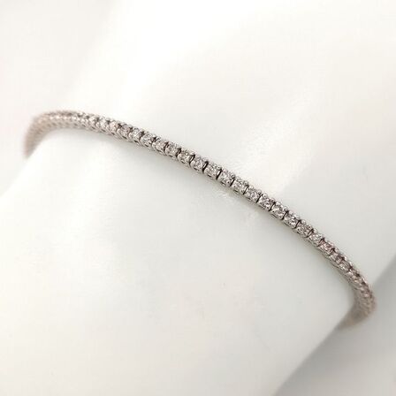 Tennisarmbånd med 1.20 Ct. Pink Diamanter  i 14 Karat Hvidguld - Vejl. pris 94.995,-