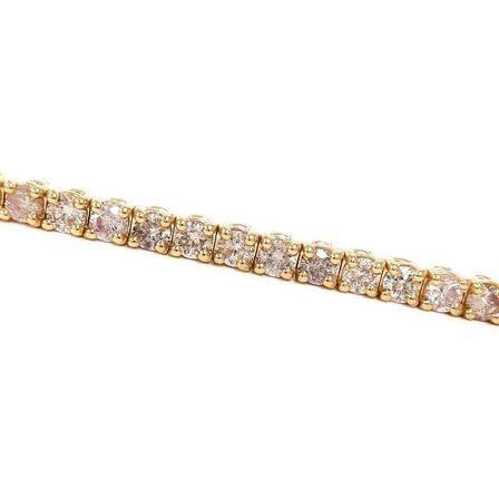 Tennisarmbånd i 14 Karat Rosa Guld med 3,76 ct Fancy Pink Diamanter - Vejl. Pris 139.995,-