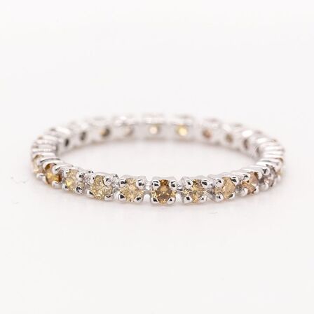 Diamantring: 0,75 ct Lys til Naturlig Fancy Mix Gul-Brun - Vejl. pris 10.795,-