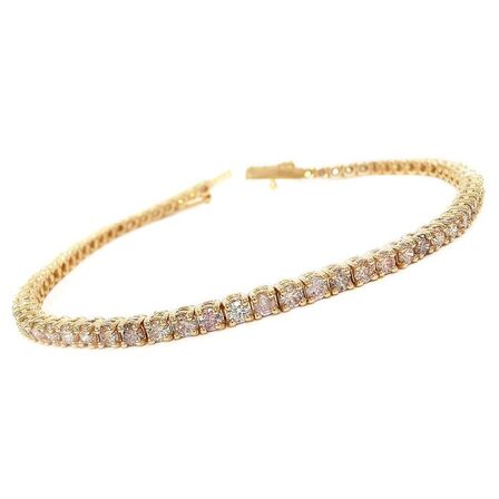 Tennisarmbånd i 14 Karat Rosa Guld med 3,76 ct Fancy Pink Diamanter - Vejl. Pris 139.995,-