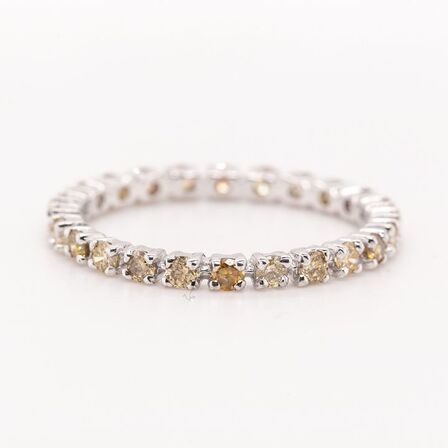 Diamantring: 0,75 ct Lys til Naturlig Fancy Mix Gul-Brun - Vejl. pris 10.795,-