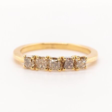 Diamantring med 1,00 ct Natural Fancy Mix Gul-Brun Diamant - Vejl. pris 11.495,-