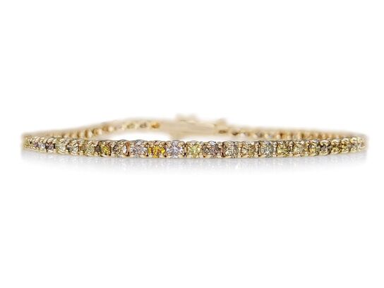 Diamant Tennisarmbånd - med 3,9 ct. Naturlige Diamanter - Vejl. pris 83.495,-