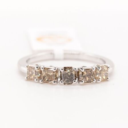 Diamantring med 1,5 ct Naturlig Fancy Gullig Brun Diamant - Vejl. pris 14.995,-