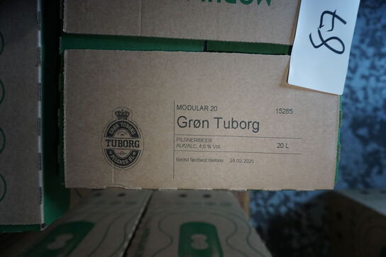 3 x 20 liter Carlsberg, Tuborg Guld, Grøn Tuborg 