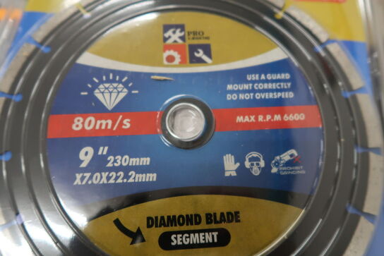 3 stk. Diamantklinger 230mm.