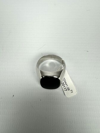 Sølv ring med sort onyx - str. 66