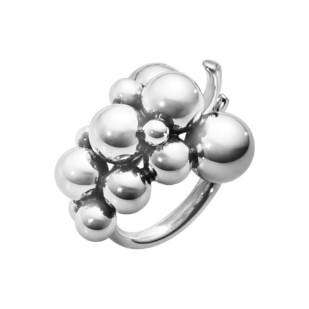 Georg Jensen Moonlight Grapes oxideret sølv ring - str. 53