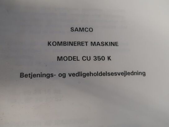 Kombineret maskine MiniMax CU 350K med fræser, rundsav, tykkelseshøvl og langhulsboreaggregat. Se foto med løsdele.