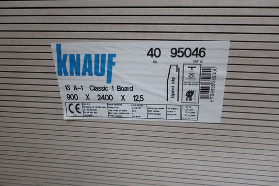 40 stk. gipsplader KNAUF 13 A-1 Classic 1 Board