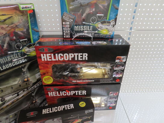 7 stk. Fjernstyrrede helikoptere