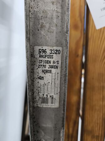 2 stk. stiger RAUFOSS alu og WIBE træ