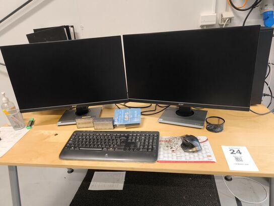 Skrivebord inkl. indhold