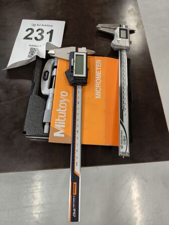 2 stk. skydelære samt MITUTOYO mikrometer