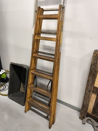 2 stk. stiger RAUFOSS alu og WIBE træ