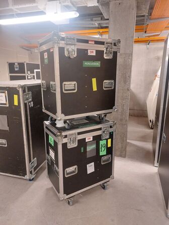 13 stk. Flightcases / Instrumentkasser