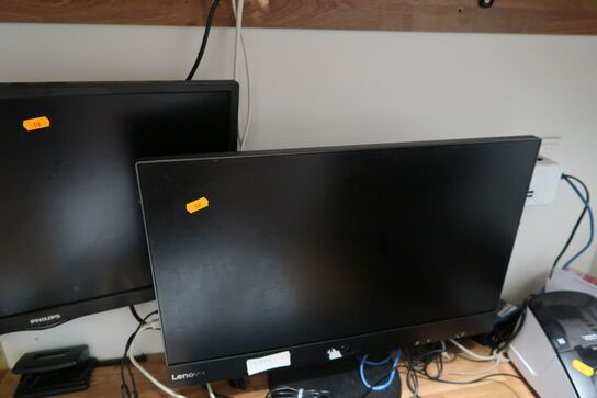 Computerskærme SAMSUNG m.fl. samt computer HP MP9 m.m.