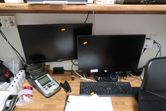 Computerskærme SAMSUNG m.fl. samt computer HP MP9 m.m.